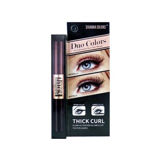 Mascara 2 Đầu 2 Màu Nâu Đen Sivanna Colors Thick Elongated Duo Colors HF918