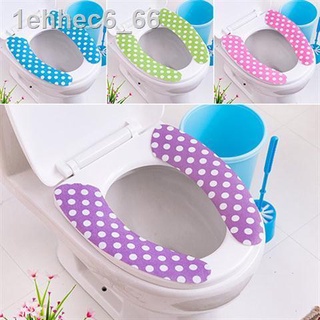 (Date mới)♕✔Đệm bệ ngồi toilet phổ quát có thể giặt được nhà vệ sinh chống thấm nước tự dính nhãn dán mùa đông cắt