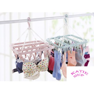Móc chùm phơi quần áo, đồ baby, tã, đồ nhỏ 32 kẹp