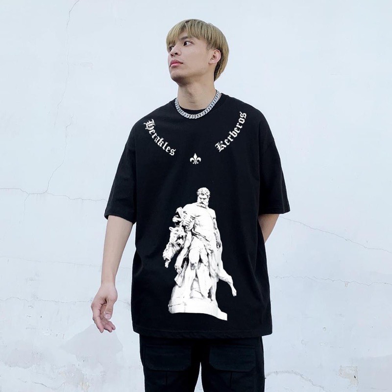 Áo thun tay lỡ Thần Zeus đen, áo T Shirt in hình nam nữ unisex, MSW Town | BigBuy360 - bigbuy360.vn