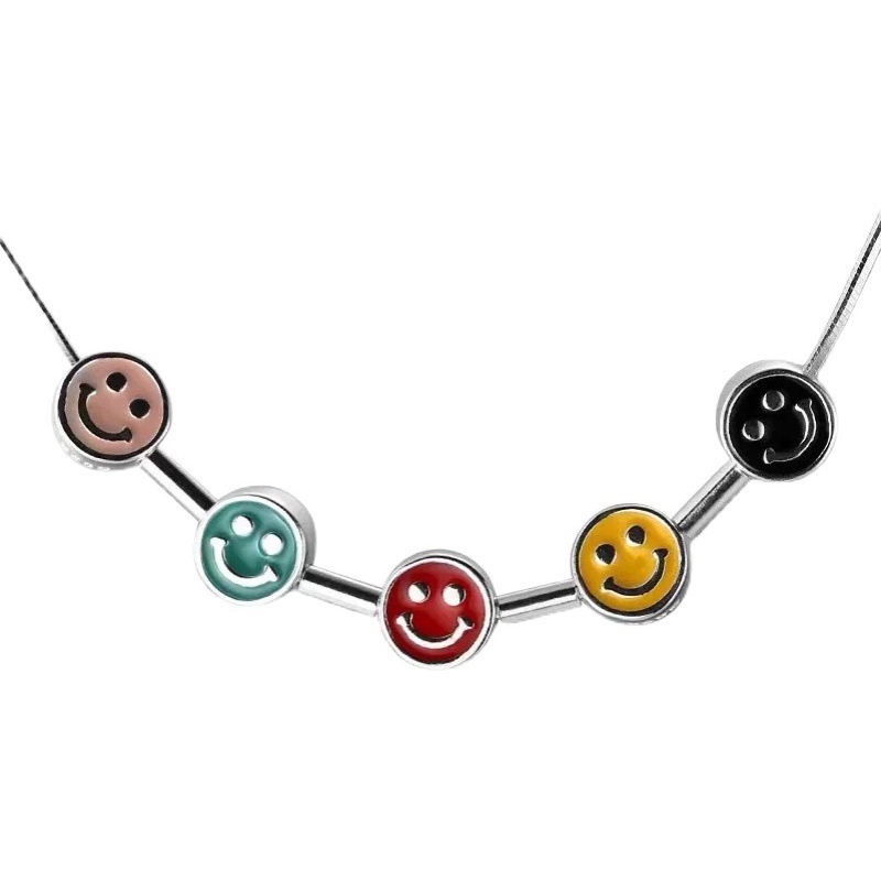 Màu Sắc Vòng Cổ Xương Quai Xanh Mặt Cười Đơn Giản Thời Trang