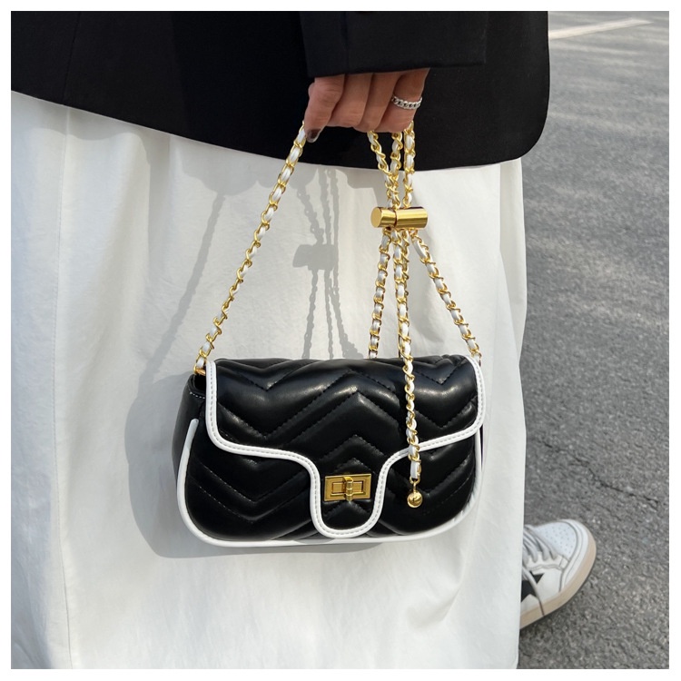 Túi Đeo Vai Dây Xích Họa Tiết Hình Thoi Thời Trang Cho Nữ