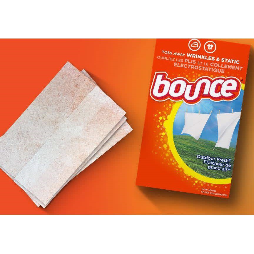 Giấy Thơm Quần Áo Giảm Mùi Ẩm Mốc BOUNCE 4 In 1 Dryer Sheets - Mỹ