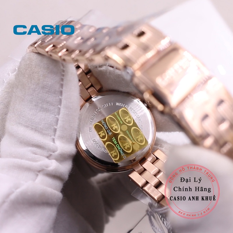 Đồng Hồ Casio Nữ Sheen SHE-4060PG-4AUDF cao cấp mặt nhỏ đính đá