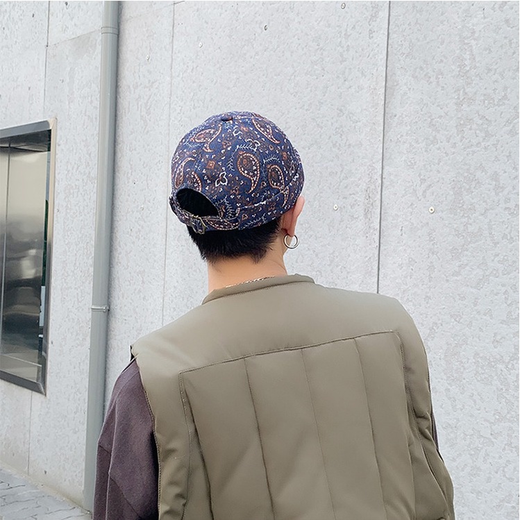 Mũ nồi miki hat, mũ không lưỡi trai, mũ thủy thủ không vành họa tiết hoa văn BOHO