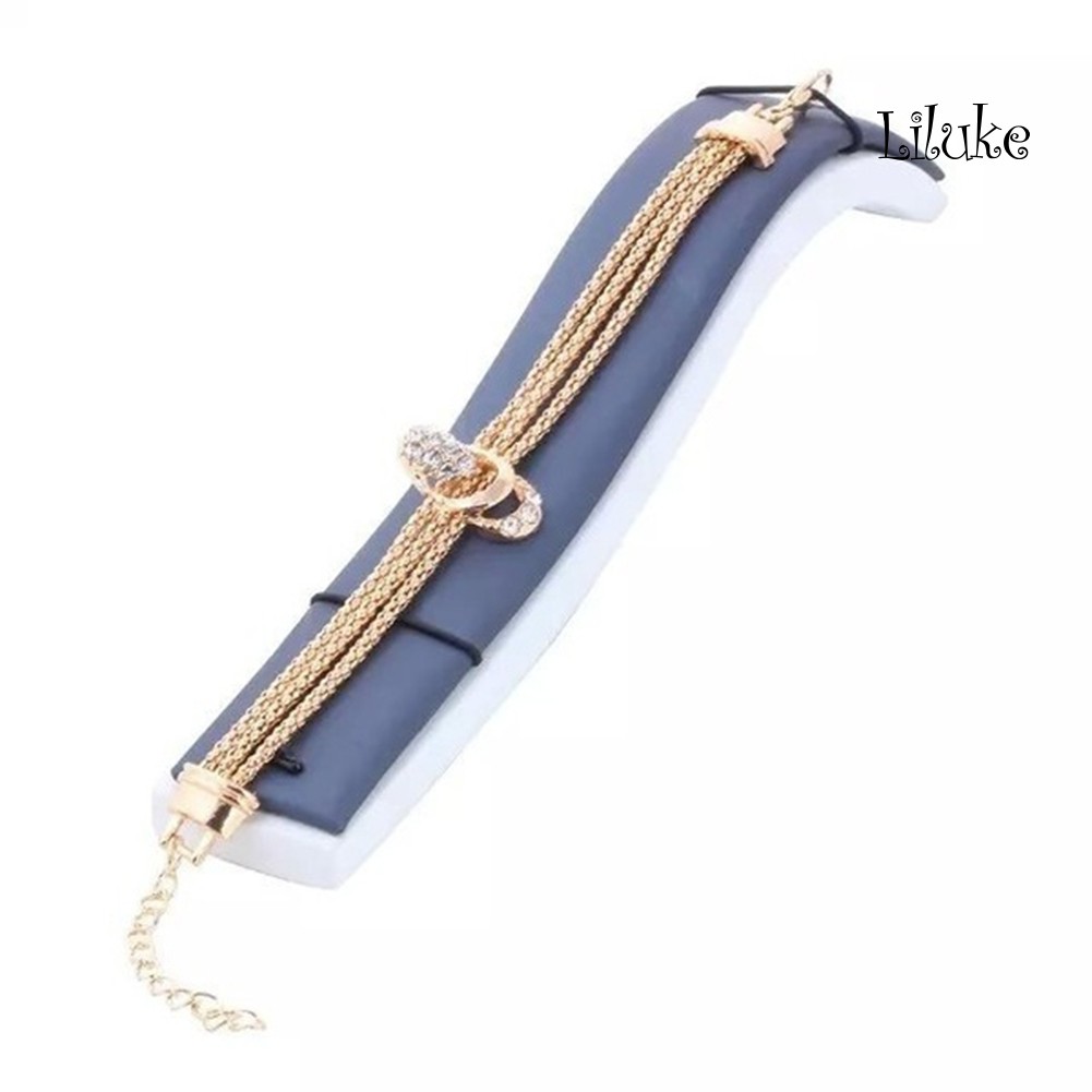 Bộ Trang Sức Đính Đá Nhân Tạo Sang Trọng Thời Trang Dành Cho Nữ