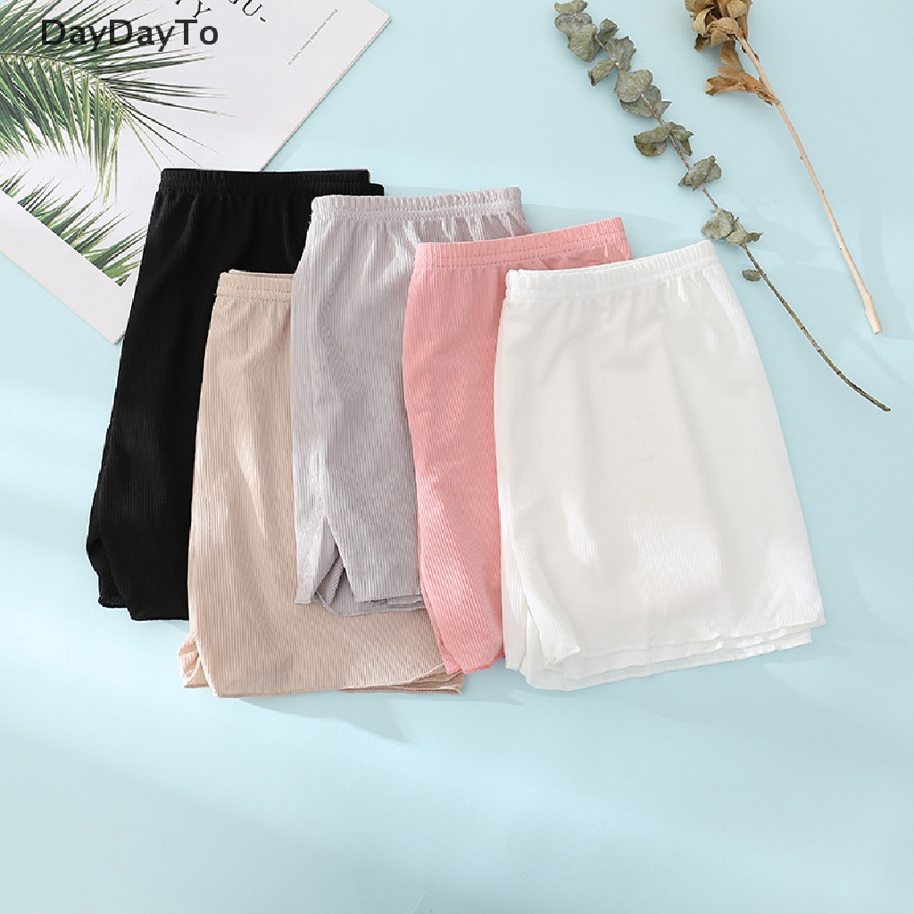 Daydoyto Quần Lót Ngắn Viền Lượn Sóng Mặc Ở Nhà / Tiệc Tùng Ngoài Trời Màu Trắng / Đen / Hồng Kẻ Sọc Gợn Sóng An Toàn Cho Nữ