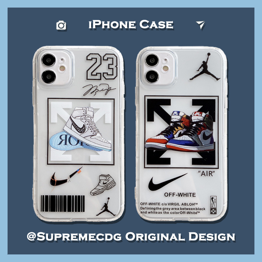 Ốp Điện Thoại Dẻo Trong Suốt In Logo Nike Air Jordan Aj1 Cho Iphone 11 12 Mini 11 Pro Max 7 8 Plus X Xr Xs Max No.23