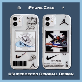 Ốp điện thoại trong suốt in hình giày Nike Air Aj1 thích hợp cho Iphone 11 12 12 Mini 11 Pro Max 7 8 Plus X Xr Xs Max