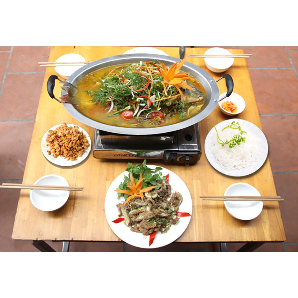 Khay Cá Chép Om Dưa Inox Đẹp