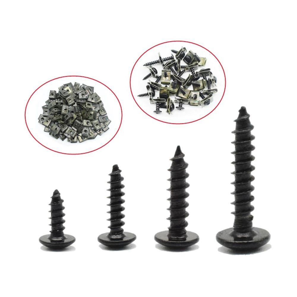 MAYSHOW Bộ 10 Ốc Vít Nhựa 6 Kiểu Tự Cắt Cho Xe Máy / Xe Hơi / Scooter Ốp