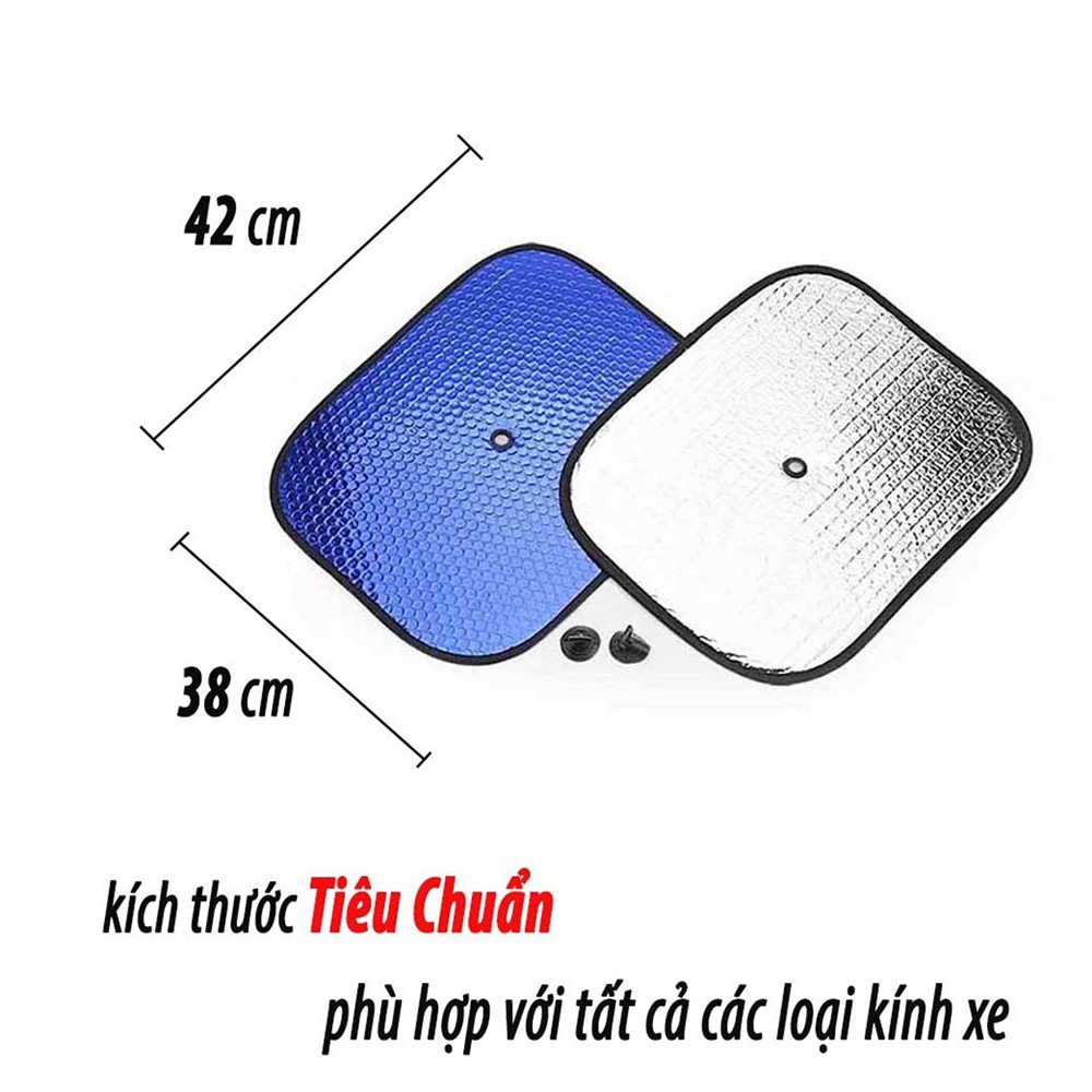 [ GIÁ HUỶ DIỆT] Bộ 2 Tấm Che Nắng Ô Tô, Tấm Chắn Nắng Ô Tô Xe Hơi Phản Quang Phủ Nhôm Bạc Cách Nhiệt, Chống Thấm Nước.