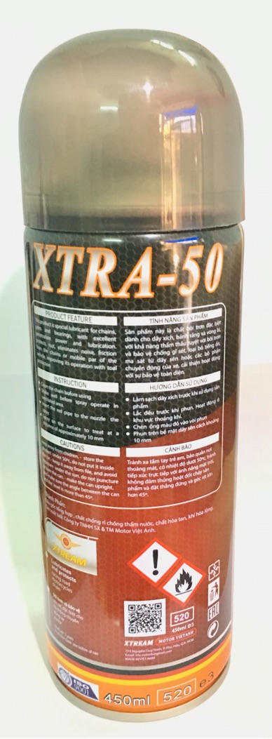 Dầu bôi trơn sên Xtra-50 Chain Lube 450ml