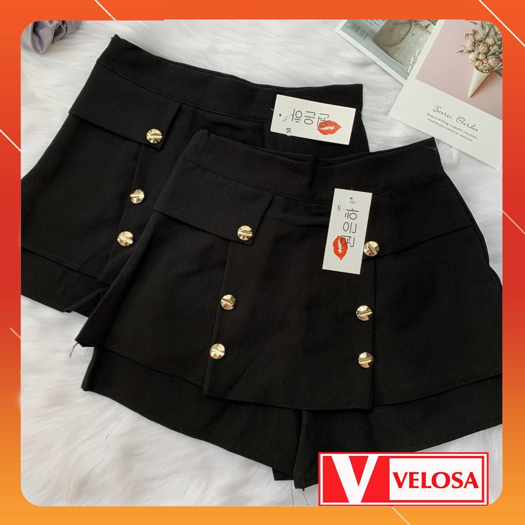 Chân váy ngắn hai tầng hàn quốc đính cúc sang chảnh PANOSY - CV37