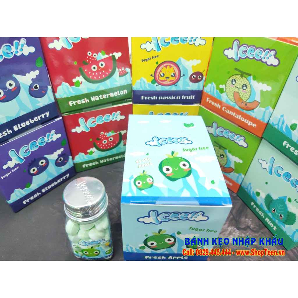 ✅ Kẹo Ngậm The Icee Apple - Vị Táo Xanh 23gr - Hũ