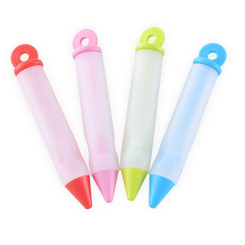 1 pc Cute Silicone Cake Cookie Pastry Cream Chocolate Syringe Decorating Pen Food Writing Pen For Cake Mold Cream Cup