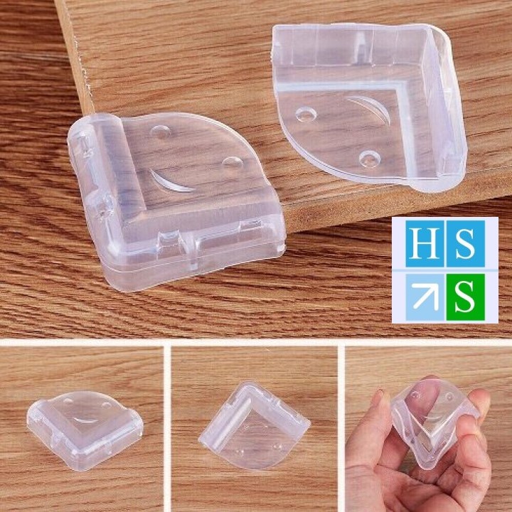 SET 04 Bịt góc bàn silicon bọc cạnh bàn góc tủ bàn kính an toàn cho trẻ em (Vuông, Cạnh hoặc Tròn) - HS Shop Thủ Đức