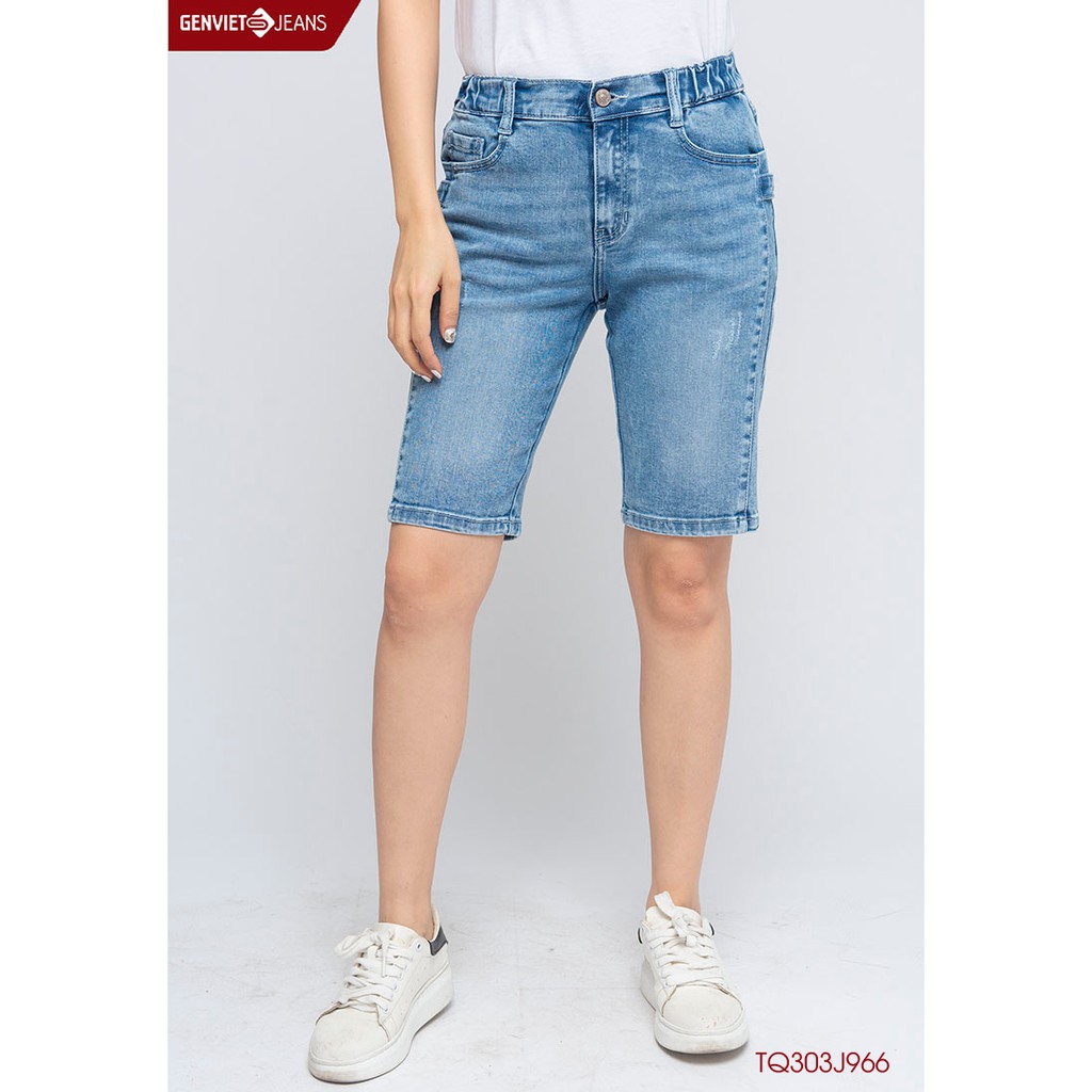 Quần ngố jeans nữ TQ303J966 GENVIET | BigBuy360 - bigbuy360.vn