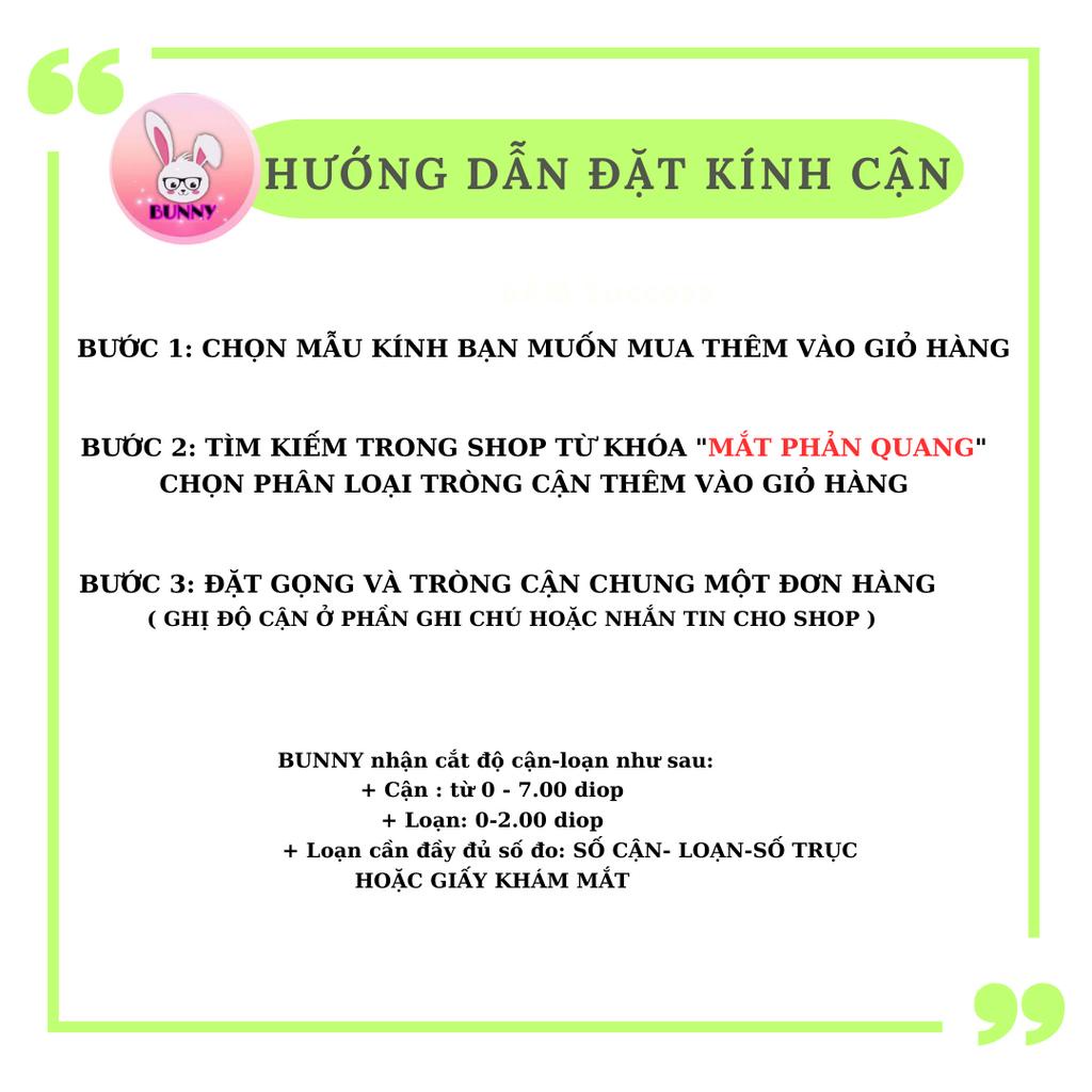 Kính giả cận thời trang nam nữ chống tia UV gọng tròn mắt mèo cute phong cách trẻ đẹp giá rẻ BUNNY D033