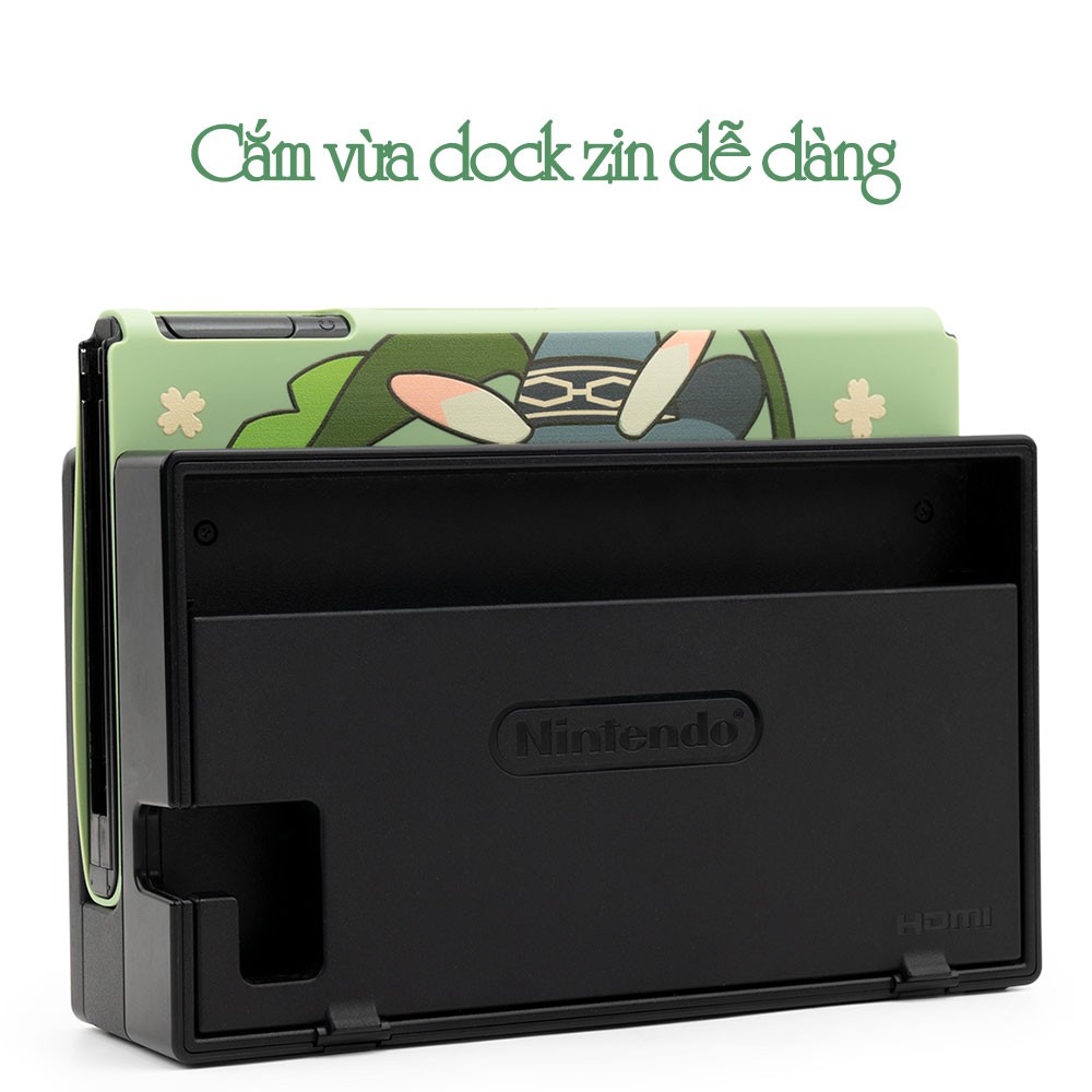 Ốp lưng + case Joy-Con chủ đề Yêu Tinh Mùa Xuân nhựa TPU dẻo cao cấp hãng Geekshare cho Nintendo Switch