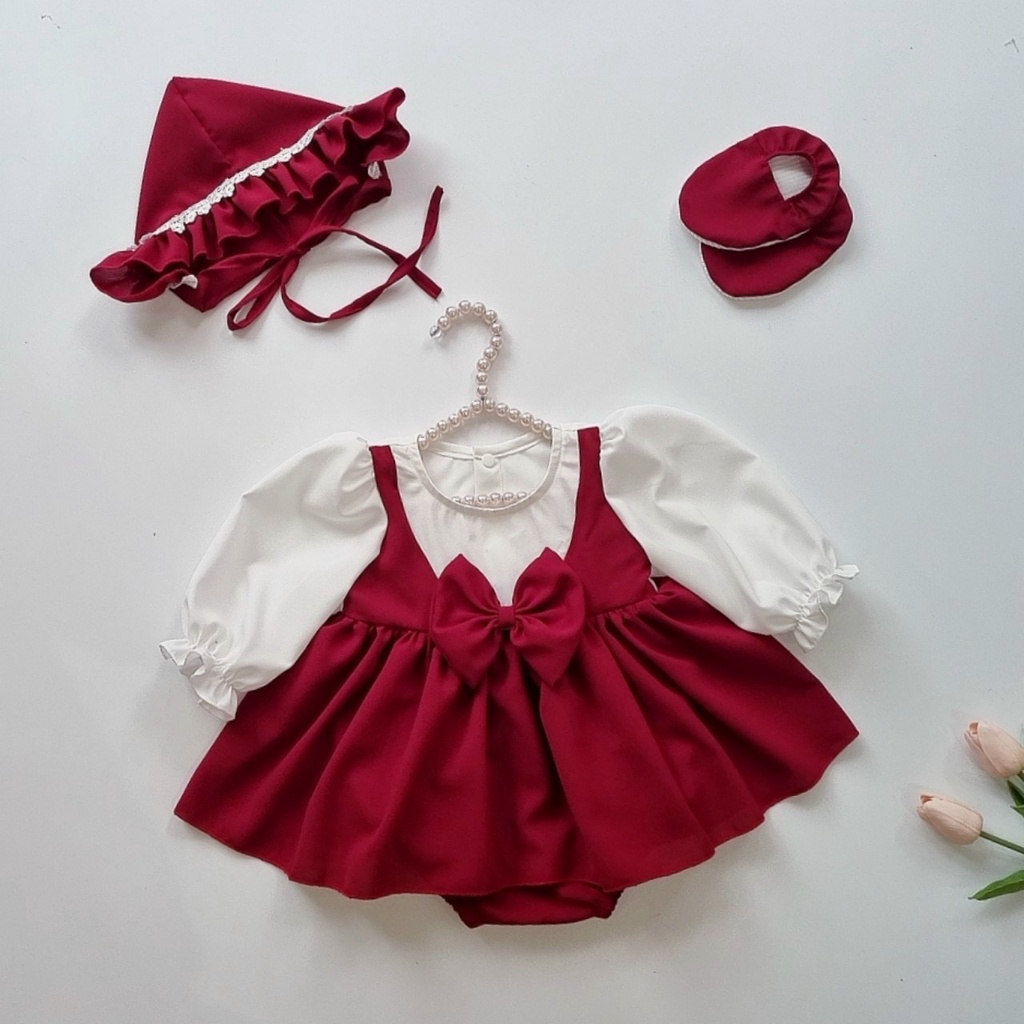 😍 body váy bé gái dễ thương 🍓[𝐓𝐀̣̆𝐍𝐆 𝐊𝐄̀𝐌 Mũ 🍓 Su Shop- body thiết kế sinh nhật thôi nôi cho bé