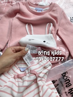 Bộ Nỉ Bé Gái Thỏ Bunny PR