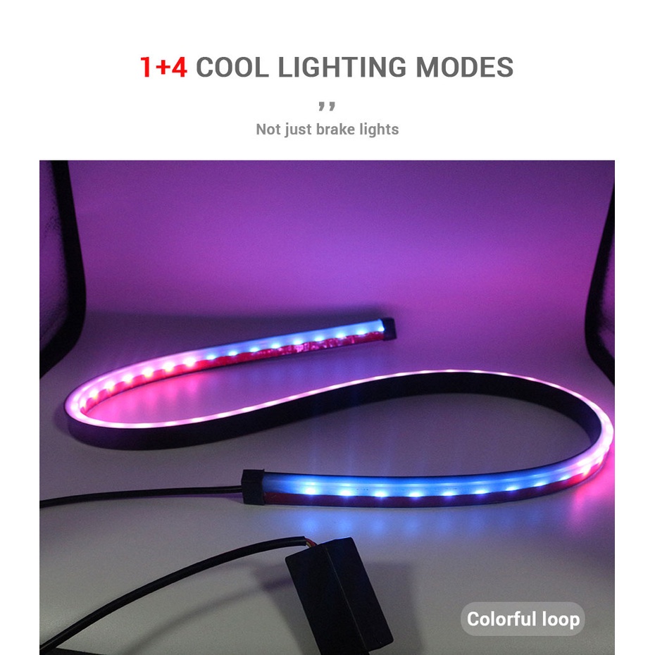 Đèn LED cảnh báo tín hiệu rẽ SEAMETAL 90cm 12V nhấp nháy chống thấm nước tiện dụng cho xe hơi