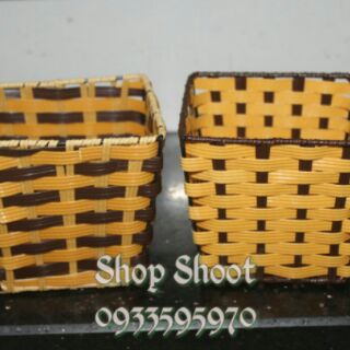 Giỏ giả mây cắm hoa