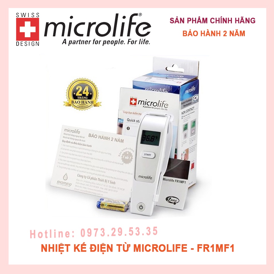 Nhiệt kế điện tử Microlife Fr1mf1 - Bảo hành 2 năm