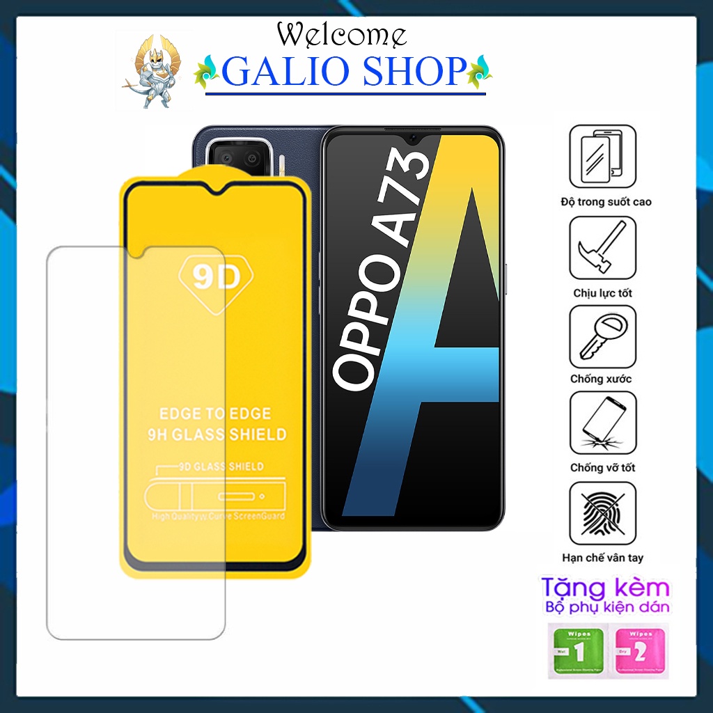 Kính cường lực Oppo A73 Full màn cao cấp độ cứng 21H siêu mượt chống bám vân tay chống trầy xước rơi vỡ màn hình