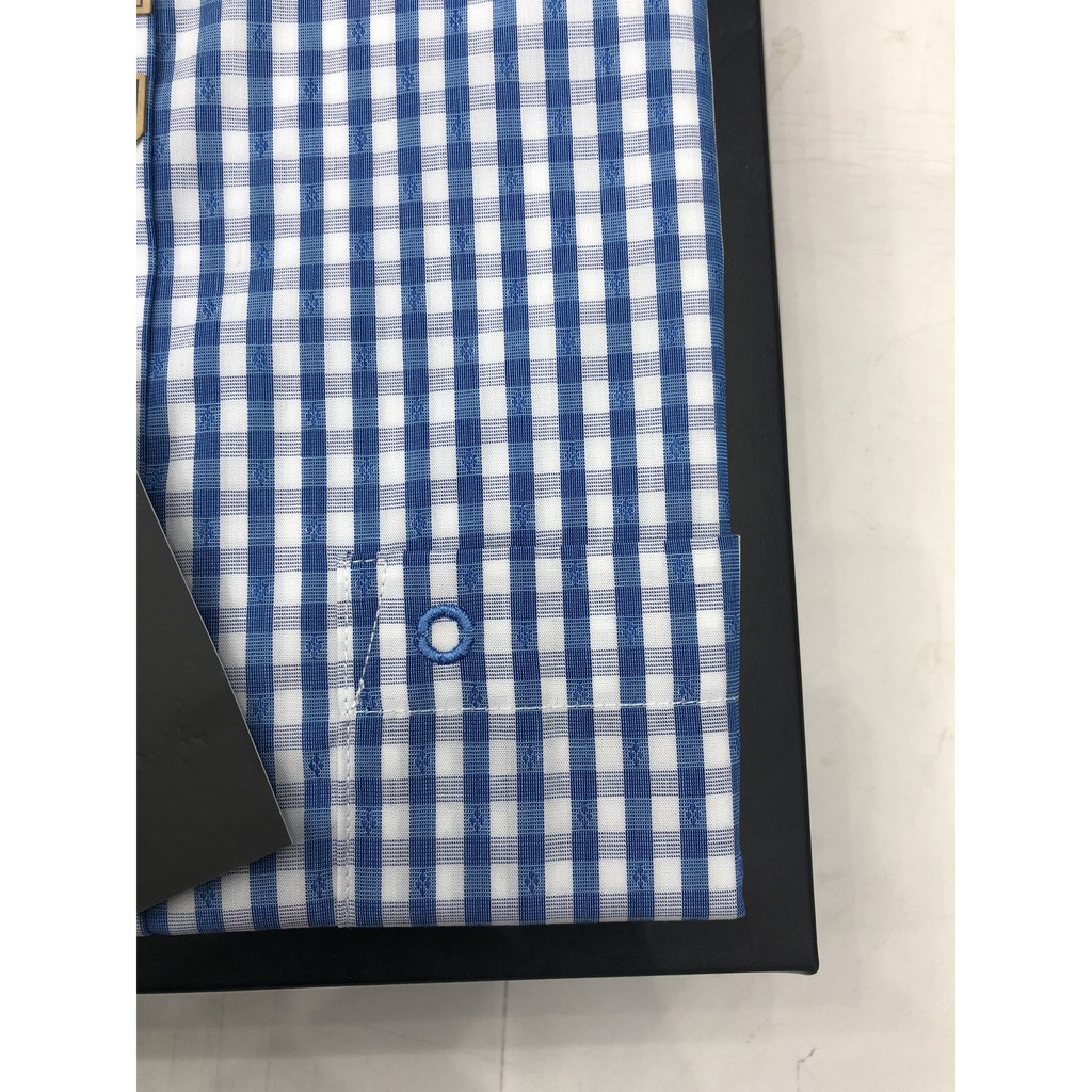 ÁO SƠ MI NGẮN TAY OWEN MÃU MỚI 2021 KẺ CARO NHỎ XANH XÁM AR22658 | BigBuy360 - bigbuy360.vn