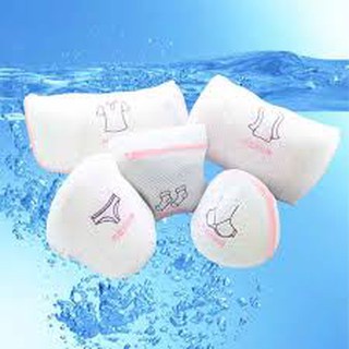 Set 5 túi lưới giặt đồ trơn - bảo vệ quần áo khi giặt máy