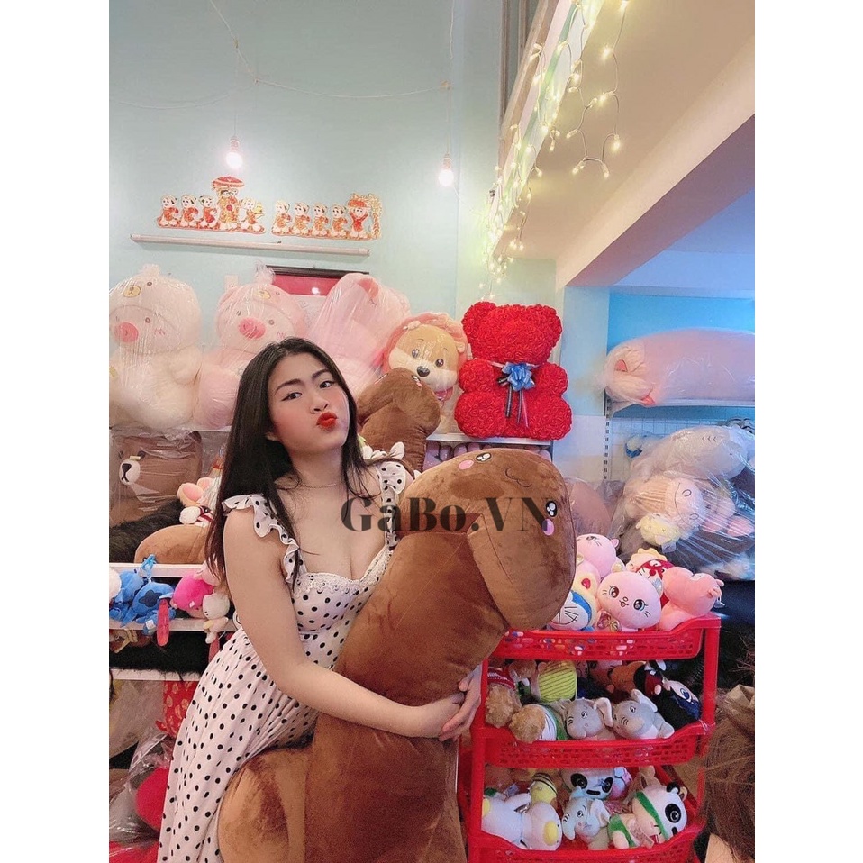 Gấu bông Con Ciu Dài, Kiu Lùn Cảm Xúc Siêu Bự Size 1M, Có Khóa Kéo 100% Gòn. GaBo.VN-Gấu Bông Cao Cấp