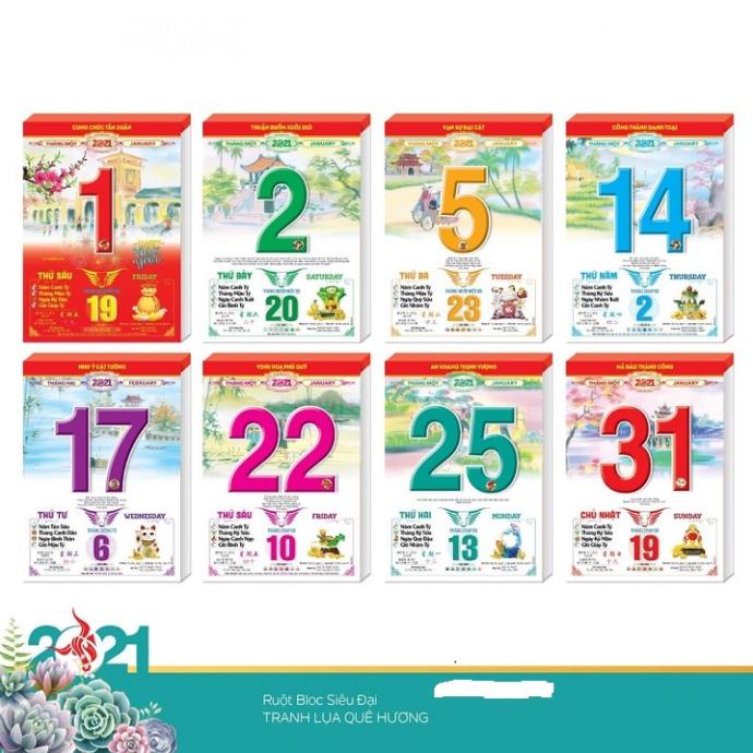 Bloc lịch LỠ - TRUNG- (Không kèm khánh lịch) - mẫu ngẫu nhiên | BigBuy360 - bigbuy360.vn