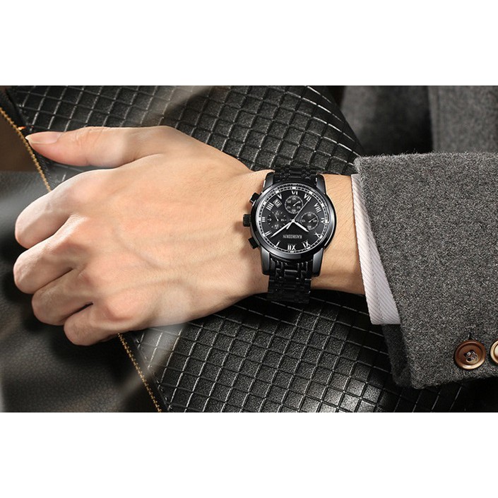 Đồng hồ nam dây thép đặc 6 kim Nibosi 1985 fullbox | BigBuy360 - bigbuy360.vn