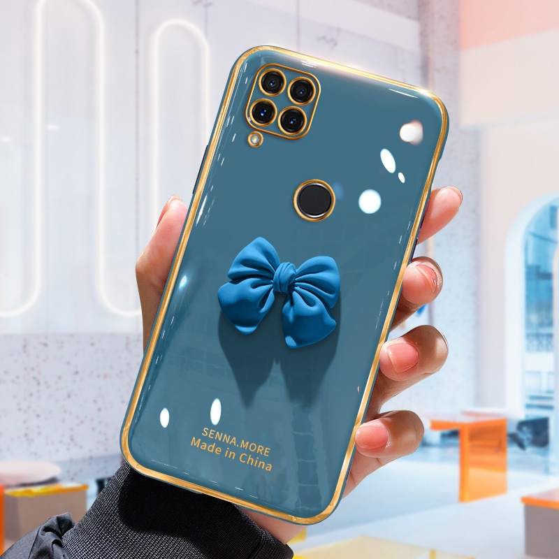 Ốp Điện Thoại Đính Nơ 3D Sang Trọng Cho OPPO A5S A3S A12 A15 A54 F9 F11 Pro A9 A5 2020 A92 A52 A53 A94 A16 A12E Reno 2 3 4 5