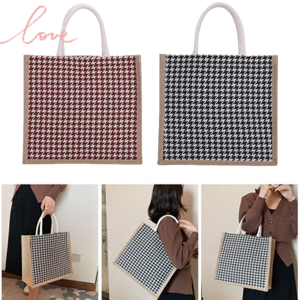 Túi Tote Đeo Vai / Xách Tay Bằng Vải Bố Phối Lưới Sức Chứa Lớn Sang Trọng