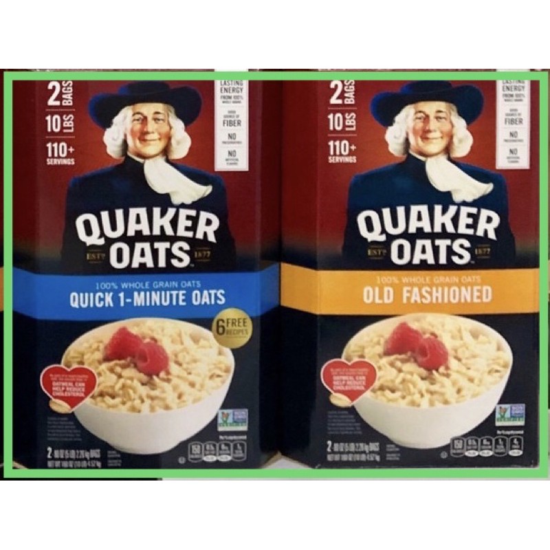 Yến mạch Quaker Oats 4,53kg (cán dẹt - cán vỡ)