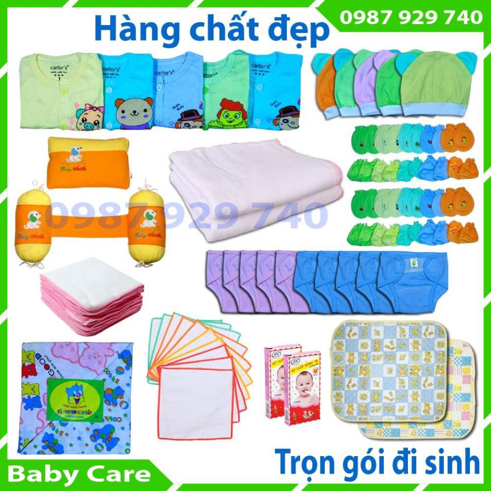 Trọn Bộ 86 món đồ dùng đi sinh trọn gói cho bé trai bé gái sơ sinh từ 2-6kg | combo mẹ đinh sinh tron gói