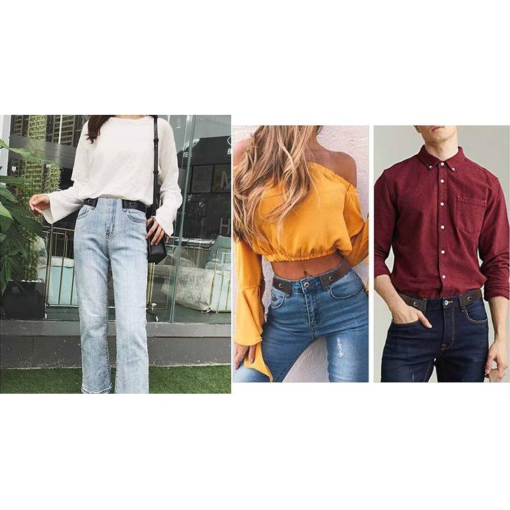 Thắt Lưng Co Giãn Không Khóa Kim Loại Có Thể Điều Chỉnh Dành Cho Nam Nữ