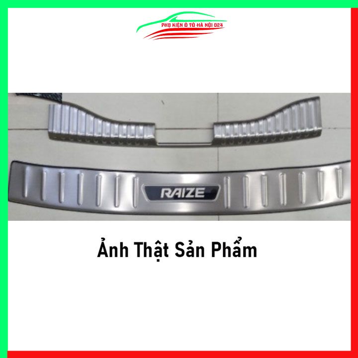 Ốp chống trầy cốp trong ngoài Raize 2021-2023 inox sáng bóng bảo vệ làm đẹp xe