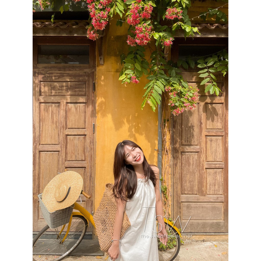 Váy maxi cổ yếm hở lưng đi biển the.sweaterweather TSW | BigBuy360 - bigbuy360.vn