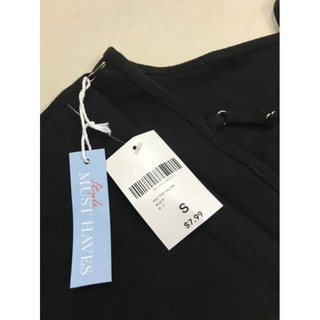 áo yếm crop top đen day chéo
