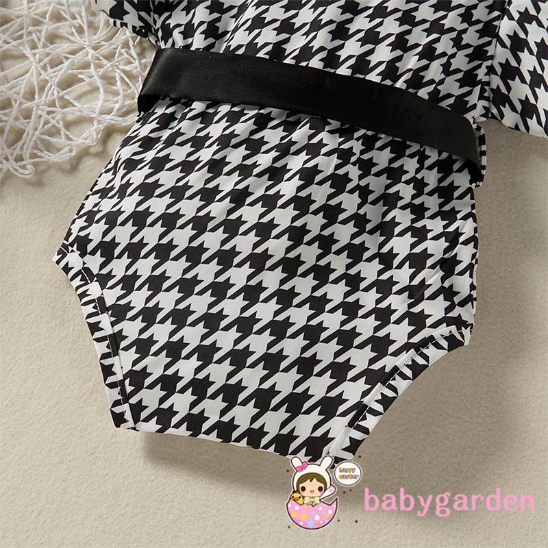 Bộ Áo Liền Quần Tay Cánh Tiên In Họa Tiết Hoa/ Giọt Nước Kèm Băng Đô Dành Cho Bé Gái 0-24 Tháng Tuổi