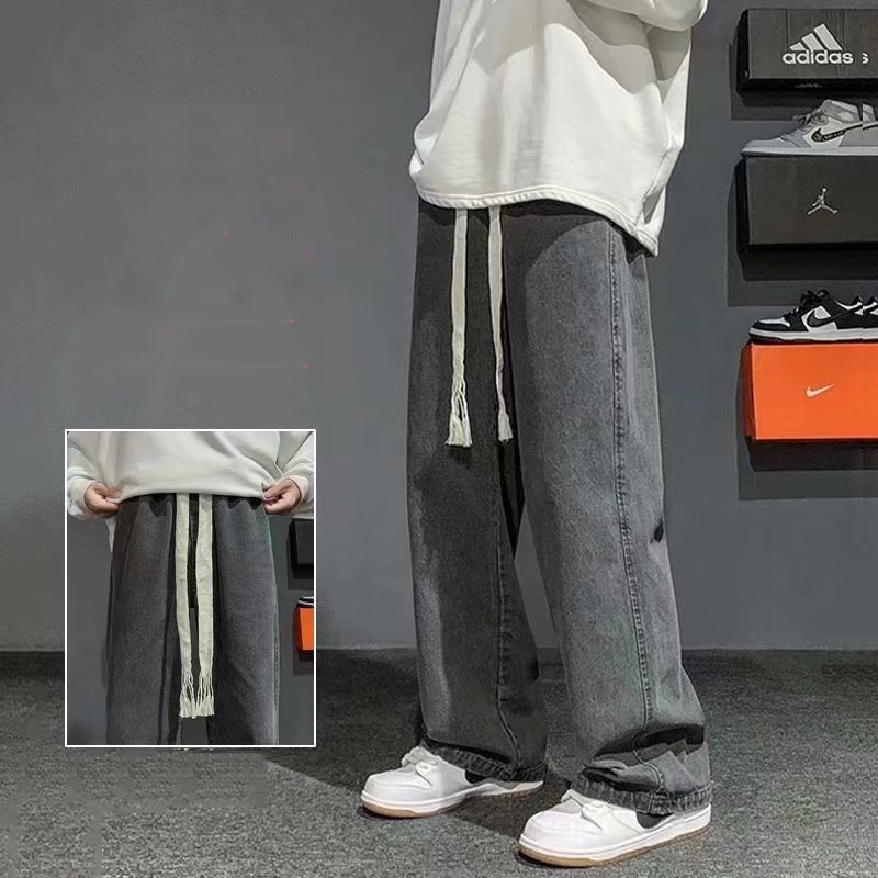 Quần Jean Dài Dáng Rộng Cỡ Lớn Thoải Mái Thời Trang Cho Nam Size S-3XL