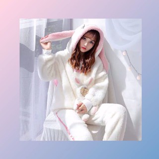 Bộ lông mũ tai thỏ siêu cute