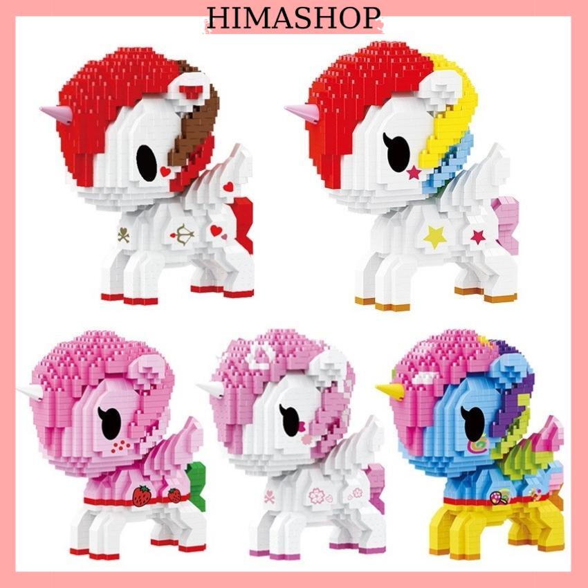 Bộ Đồ Chơi Mô Hình Lắp Ráp Thông Minh Lego 3D Ngựa Pony Hoạt Hình Đáng Yêu Cho Bé HIMASHOP H042