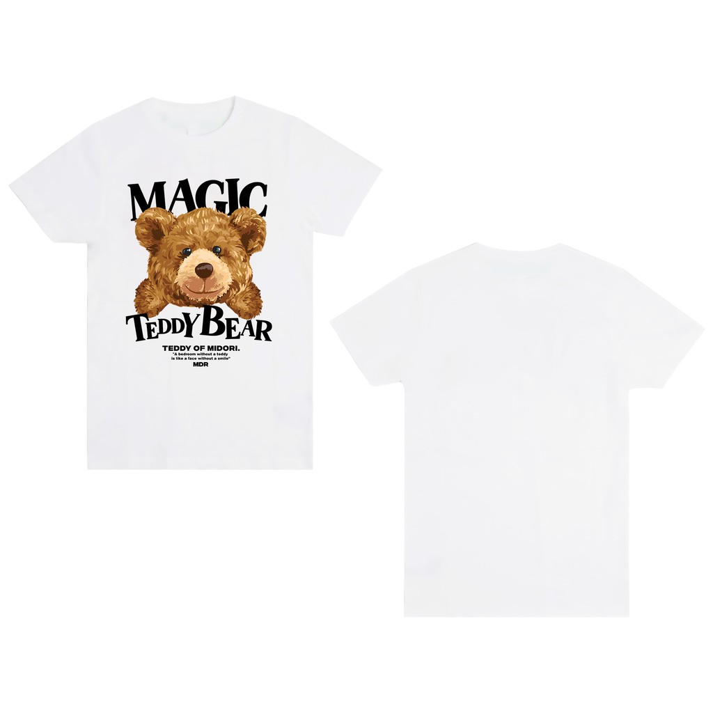 Áo phông unisex tay lỡ form rộng Thun Nam Nữ Gấu mập Teddy Local Brand Mi Midori