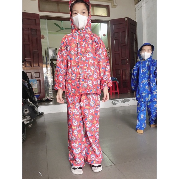 Bộ quần áo đi mưa cao cấp cho trẻ 7-13 tuổi