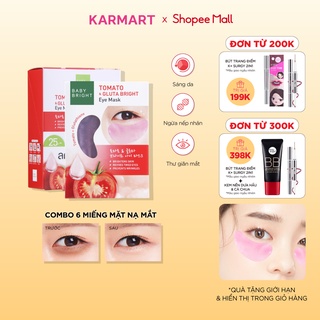 Hộp 6 Mặt nạ dưỡng sáng da mắt Baby Bright Tomato & Gluta Eye Mask (2.5gx6)